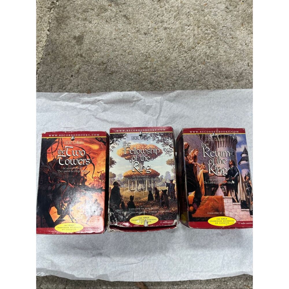 J.R.R. Tolkien Audio Cassette Lot – Lord of the Rings Trilogy + Silmarillion Com